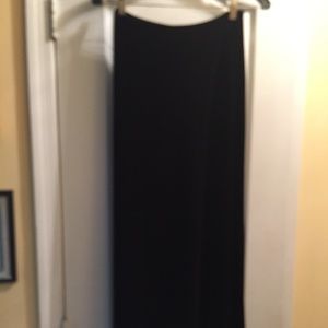 BCBG A-LINE FLOOR LENGTH SKIRT BLACK VELVET LARGE